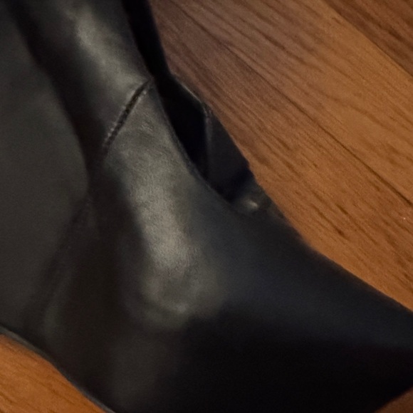 Jeffrey Campbell Black Wedge Shoes with Buckle Detail - Picture 3 of 9